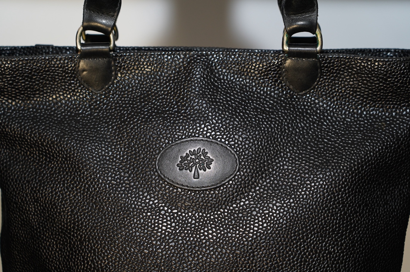 A Mulberry black leather handbag